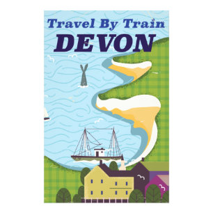 Travel By Train Devon Photo Print
