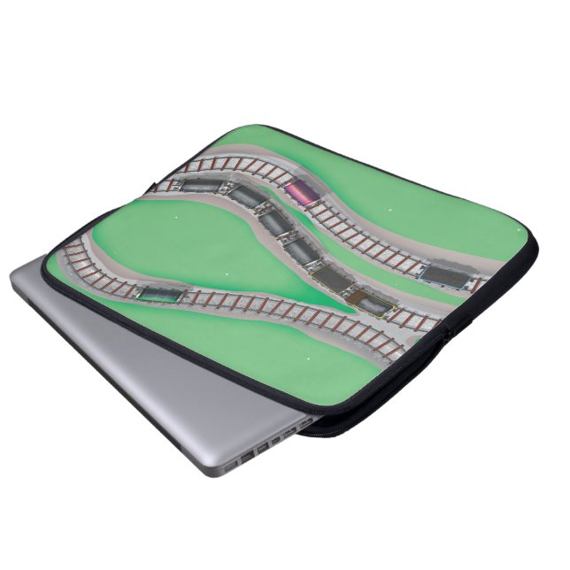 Travel By Train Laptop Sleeve (Front Bottom)