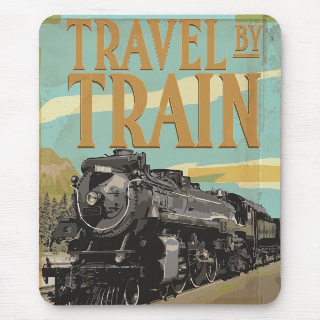 Travel By Train Mouse Mat (Front)