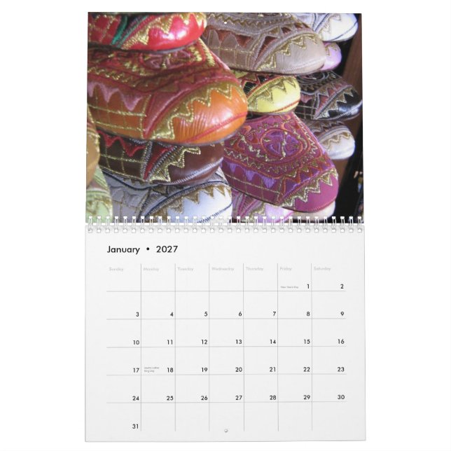 Travel Calendar 2012 (Jan 2027)