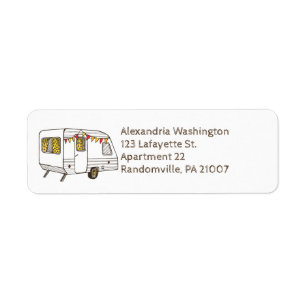 Travel Camper Return Address Labels