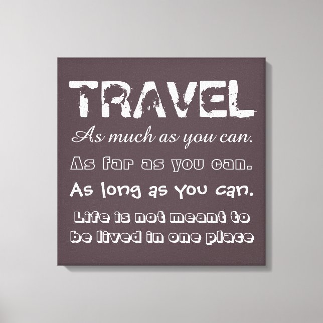 Travel Canvas Print (Front)