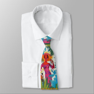 Travel Caribbean stylish lady hat colourful Tie
