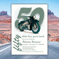 Travel Classic Motorbike Ride Fast 50th Birthday