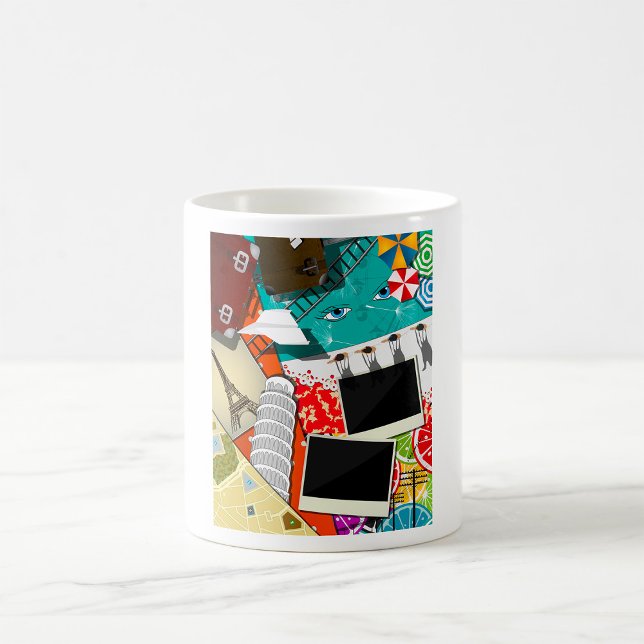 Travel Collage with Iconic Landmarks Vacation  Coffee Mug (Creator Uploaded)
