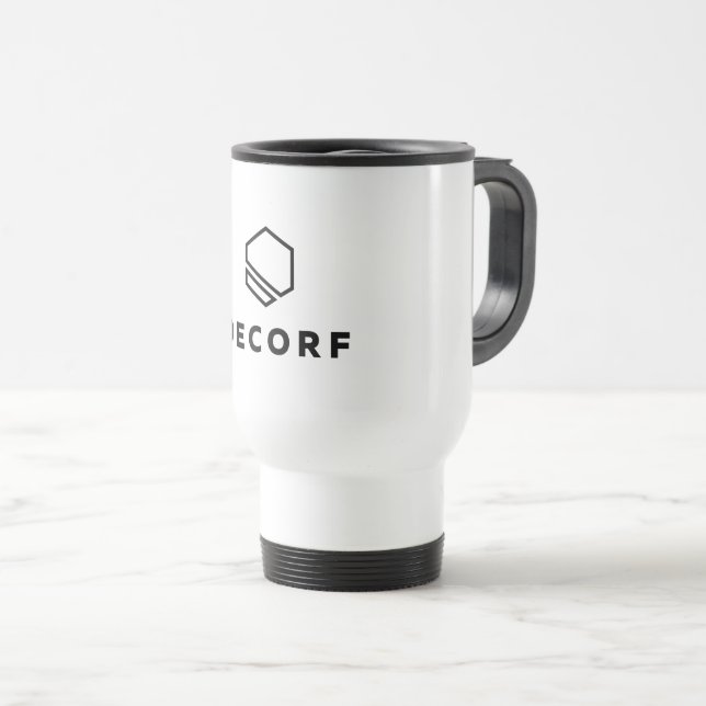 Travel/Commuter Mug - 15 oz, White (Front Right)