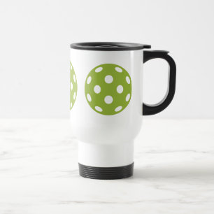 Travel/Commuter Mug green ball on it