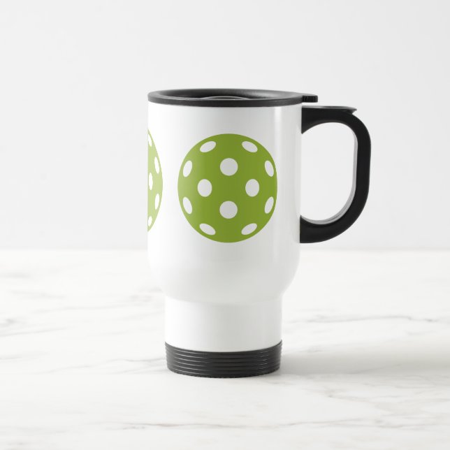 Travel/Commuter Mug green ball on it (Right)