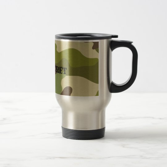 Travel/Commuter Mug top secret camouflage military