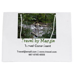 Travel consultant company add name email websphone large gift bag