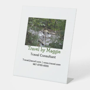 Travel consultant company add name email websphone pedestal sign