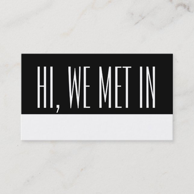 Travel contact cards black white (Front)