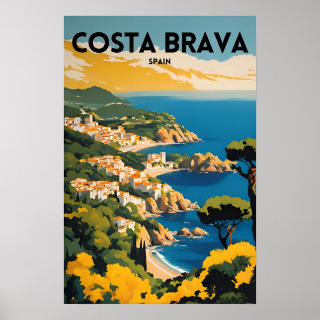 Travel Costa Brava Spain Poster (Front)