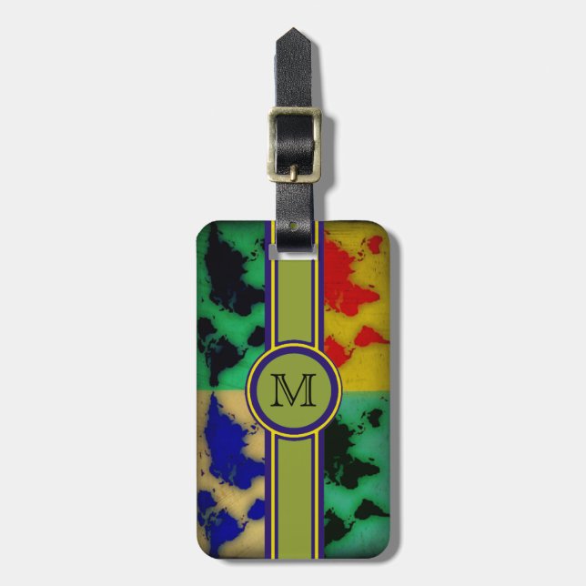 travel  custom initial luggage tag (Front Vertical)