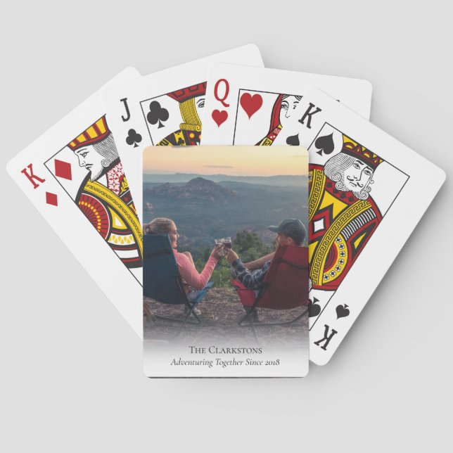 Travel Deck featuring your Adventure Photo Playing Cards (Back)
