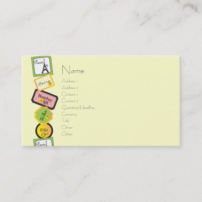 Travel Design Business Card (Front)