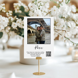 Travel Destination Photo Sharing QR Code  Table Number
