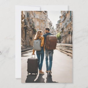 travel destination wedding save the date invitation