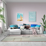 Travel Destinations Personal Blue White Modern Canvas Print<br><div class="desc">Your own personalized travel  canvas. 
Replace the destinations on the canvas with your own destinations or leave as they are.
You could even replace with local suburbs  or friends names. Just have fun with it and then hang it on your wall.</div>