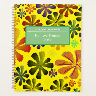 Travel Diary Cute Retro Floral Travelling   Planner
