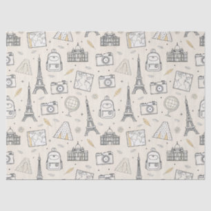 Travel Doodle Seamless Pattern Tissue Paper