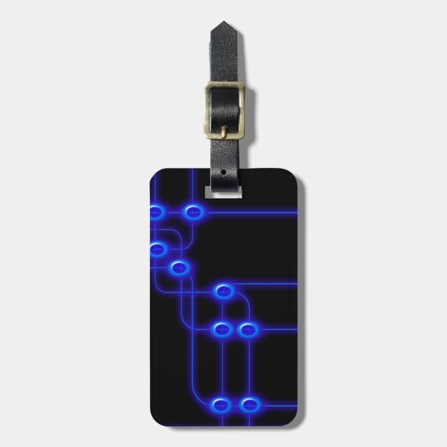 Travel  Electronic Computer Circuit Board Luggage Tag (Front Vertical)