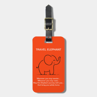 TRAVEL ELEPHANT LUGGAGE TAG