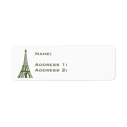 Travel Europe Eiffel Tower Return Address Label