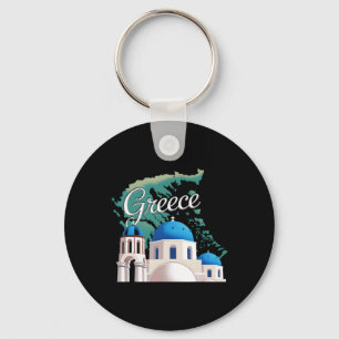 Travel Europe Greece Athens Santorini Crete Greek Key Ring