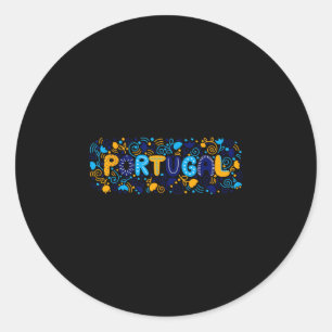 Travel Europe Portugal Lisbon Portuguese Vacation  Classic Round Sticker