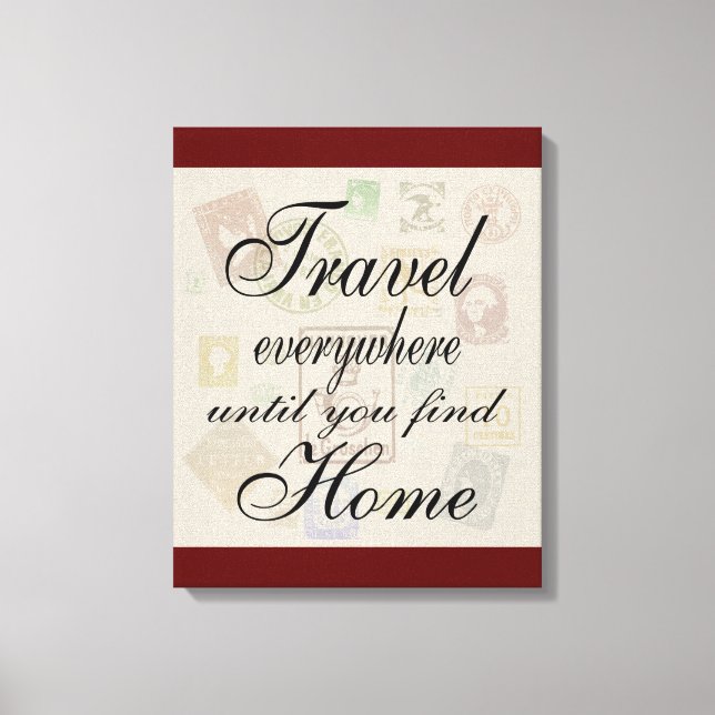 Travel Everywhere - stamps Canvas Print (Front)