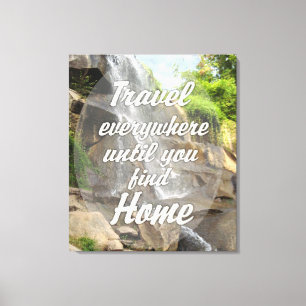 Travel Everywhere - waterfall Canvas Print