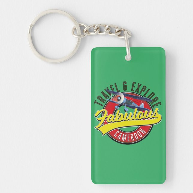 Travel & Explore Fabulous Cameroon logo Key Ring (Front)