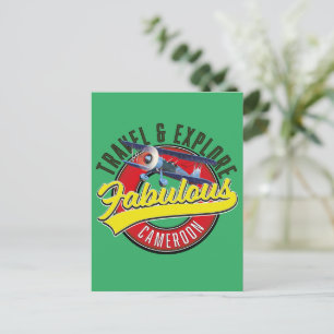 Travel & Explore Fabulous Cameroon logo Postcard