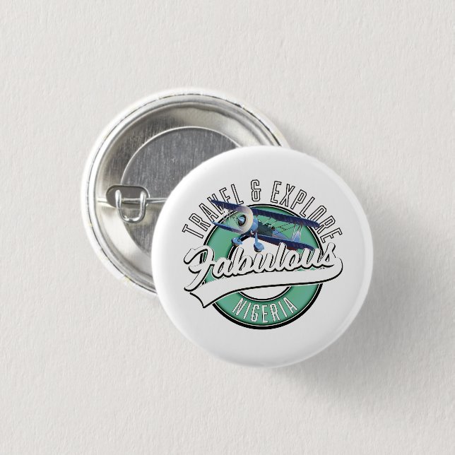 Travel explore fabulous Egypt logo. Button (Front & Back)