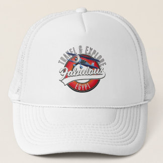 Travel explore fabulous Egypt logo. Trucker Hat