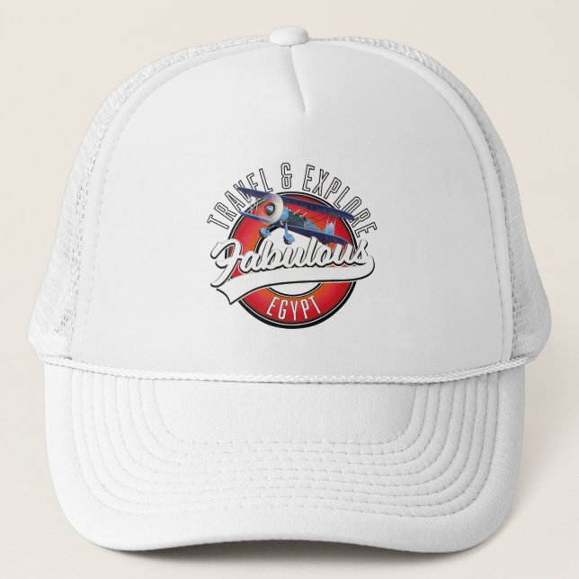 Travel explore fabulous Egypt logo. Trucker Hat (Front)