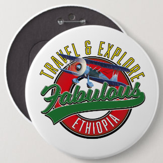 Travel Explore Fabulous Ethiopia logo 6 Cm Round Badge