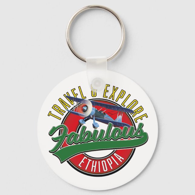Travel Explore Fabulous Ethiopia logo Key Ring (Front)
