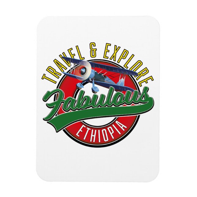 Travel Explore Fabulous Ethiopia logo Magnet (Vertical)