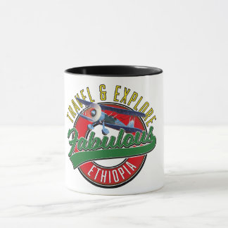 Travel Explore Fabulous Ethiopia logo Mug