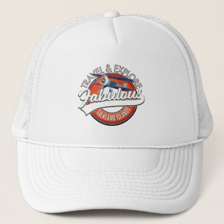 Travel explore fabulous Falkland Islands logo Trucker Hat