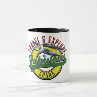 Travel explore fabulous Ghana logo Mug