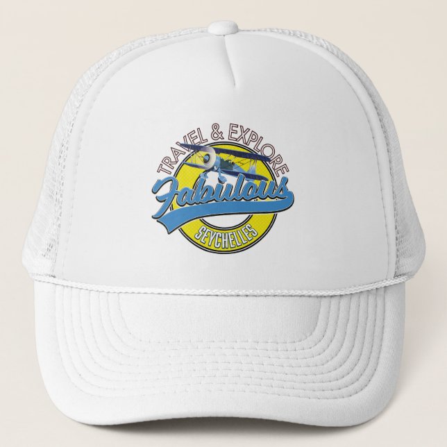 travel explore fabulous Gibraltar logo Trucker Hat (Front)