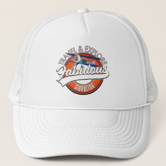 travel explore fabulous Gibraltar logo Trucker Hat