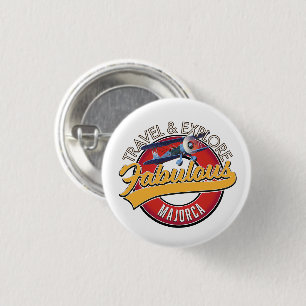 travel explore fabulous Majorca logo 3 Cm Round Badge
