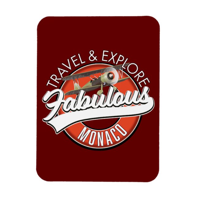travel explore fabulous Monaco logo Magnet (Vertical)