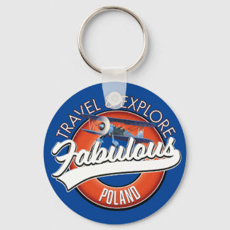 travel explore fabulous Poland logo Key Ring