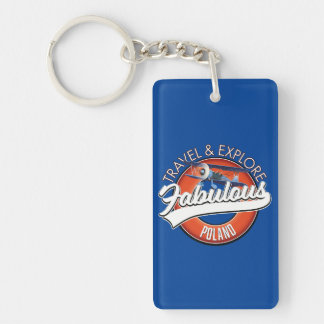 travel explore fabulous Poland logo Key Ring