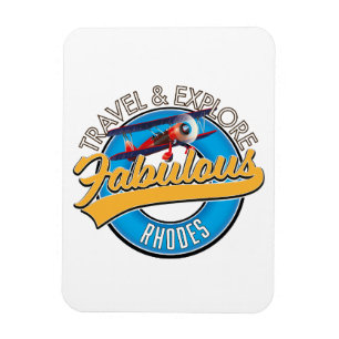 Travel & Explore Fabulous Rhodes logo Magnet